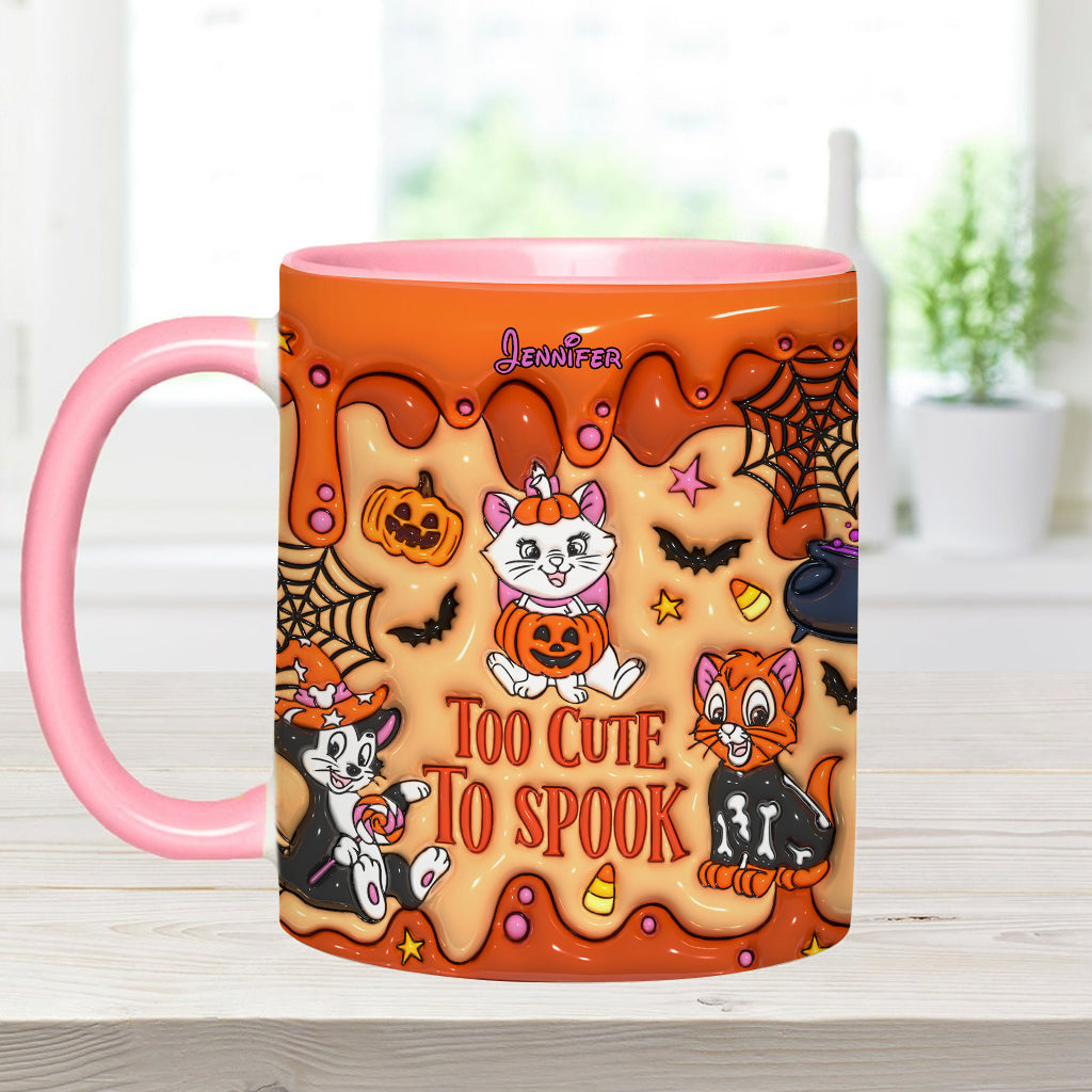 Personalized Halloween Accent Mug Cute Cat Design Gift Accent Mug GradoCreations
