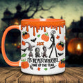 Personalized Autumn Skeleton Accent Mug Custom Name Gift Accent Mug GradoCreations
