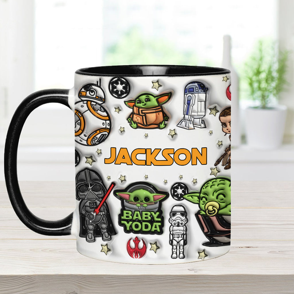 Personalized The Force Accent Mug Custom Name Gift for Star Wars Fans Accent Mug GradoCreations