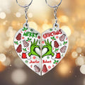 Personalized Christmas Couple Matching Keychain Custom Name Gift Matching Keychain GradoCreations