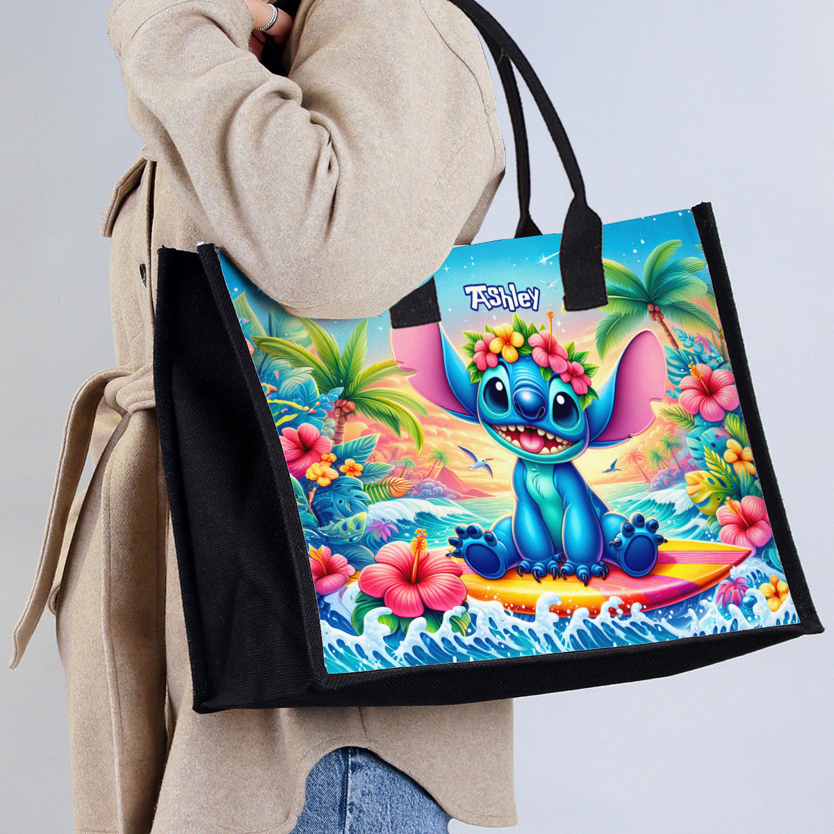 Personalized Ohana Canvas Tote Bag for Mom Beach Gift Canvas Tote Bag GradoCreations