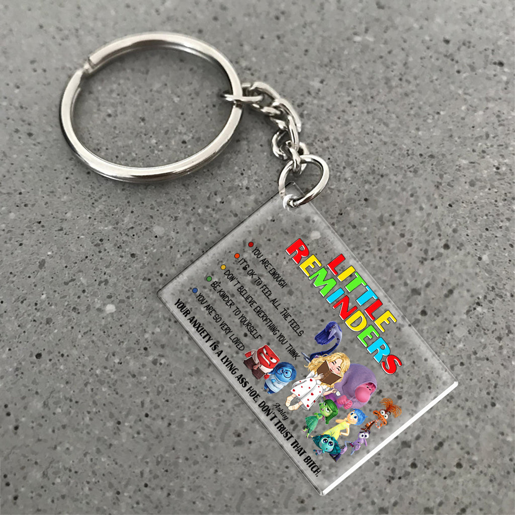 Personalized Acrylic Keychain with Motivational Quotes Gift Keychain GradoCreations
