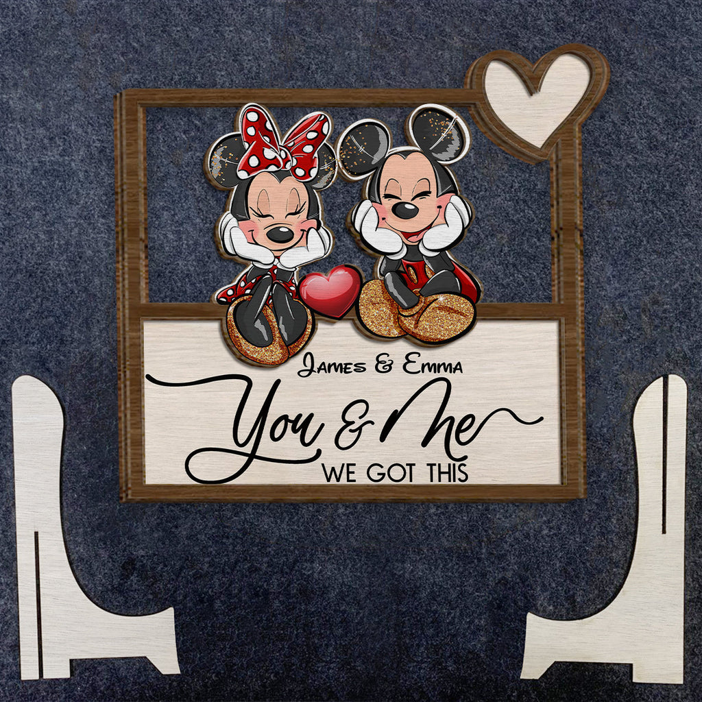 Personalized Mickey Mouse Ears Wood Sign Custom Name Gift 2 Layered Wood Sign GradoCreations