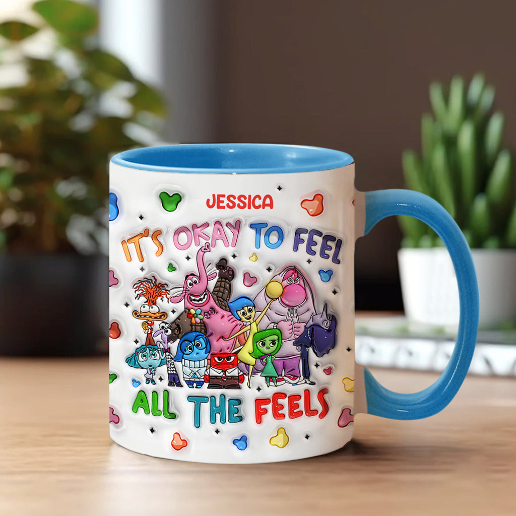 Personalized Ceramic Accent Mug Custom Name Feelings Gift Accent Mug GradoCreations