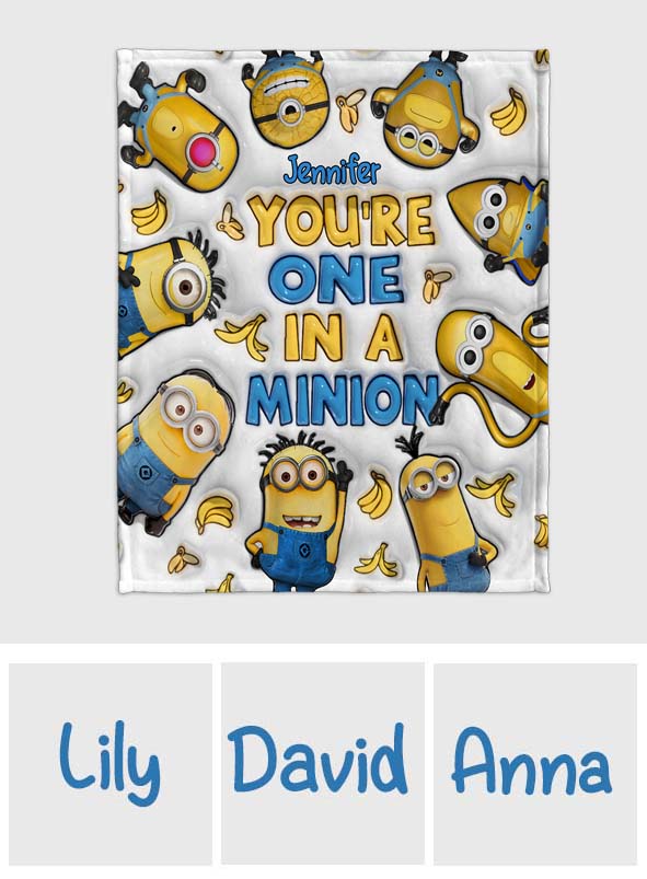 Personalized Minion Blanket Custom Name Gift for Kids Blanket GradoCreations