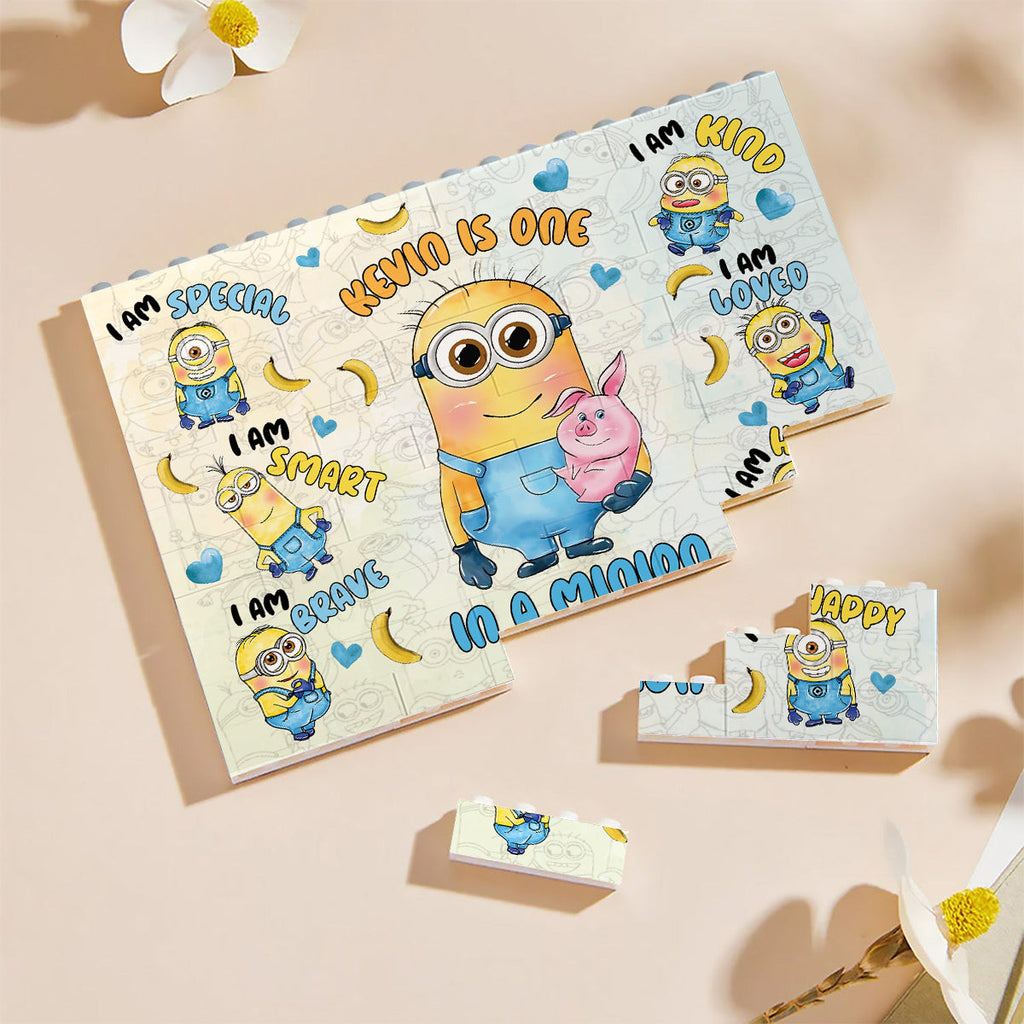 Personalized Minions Building Brick Block Custom Design Gift One-sided Rectangle Building Brick Blocks GradoCreations