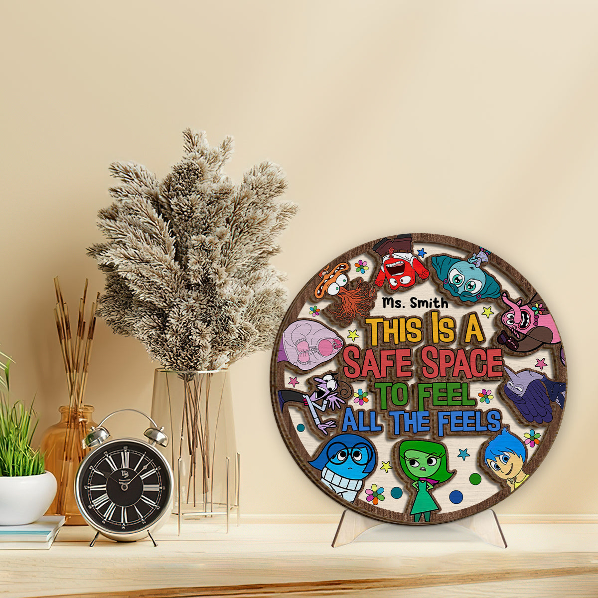 Personalized 2 Layered Wood Sign Safe Space Gift for Home 2 Layered Wood Sign GradoCreations