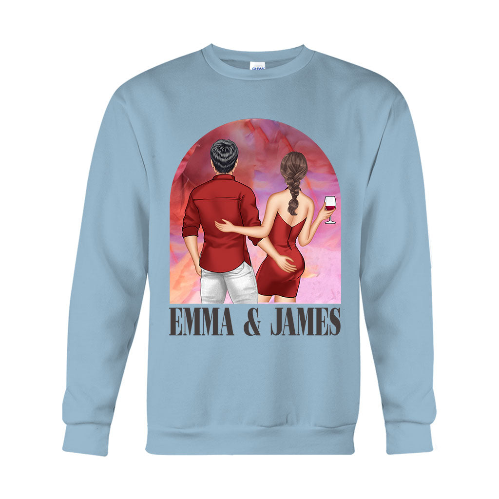 Personalized Couple T-Shirt & Hoodie Unique Gift for Anniversary or Valentine's Day T-shirt & Hoodie GradoCreations