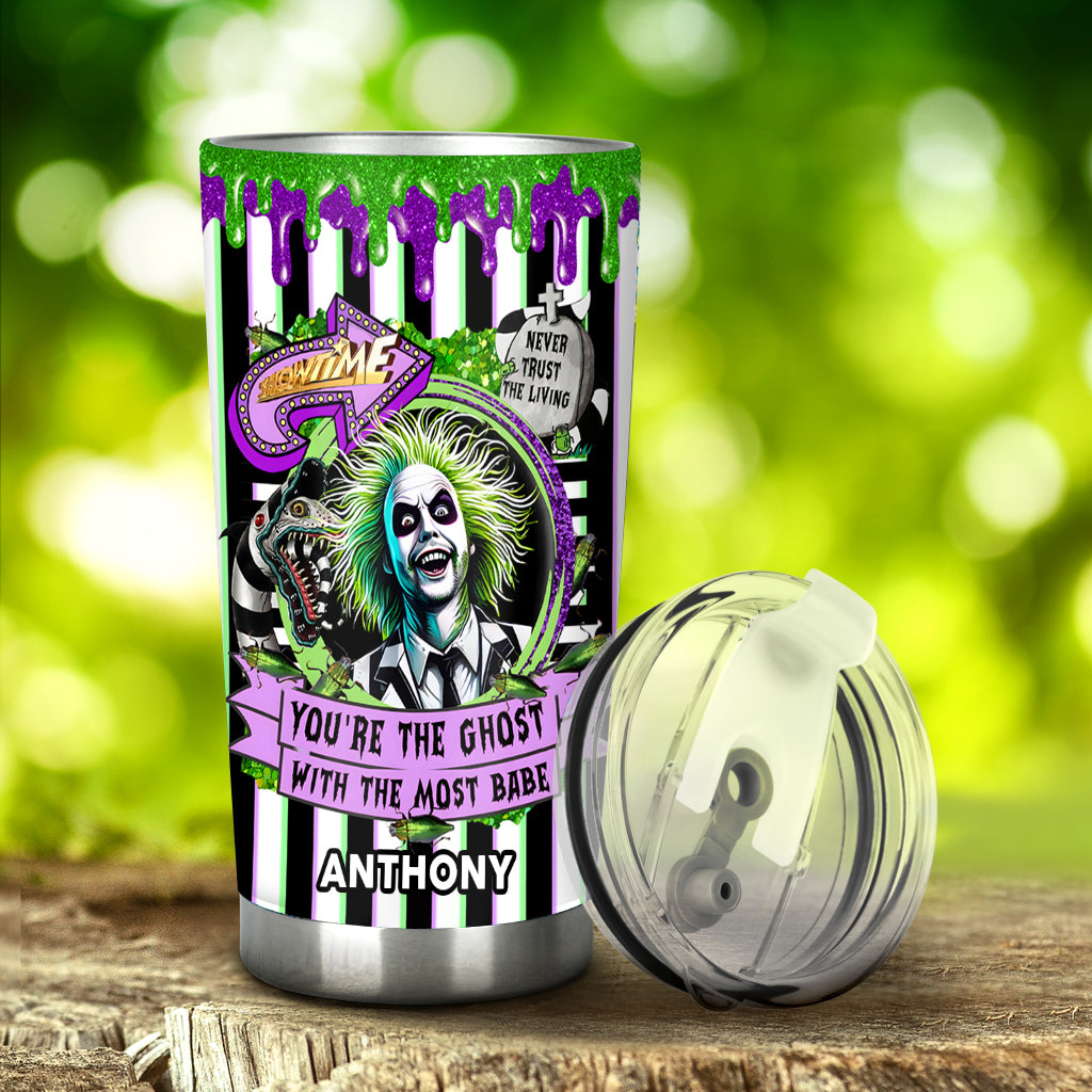 Personalized Beetlejuice Tumbler Custom Name Gift for Halloween Tumbler GradoCreations