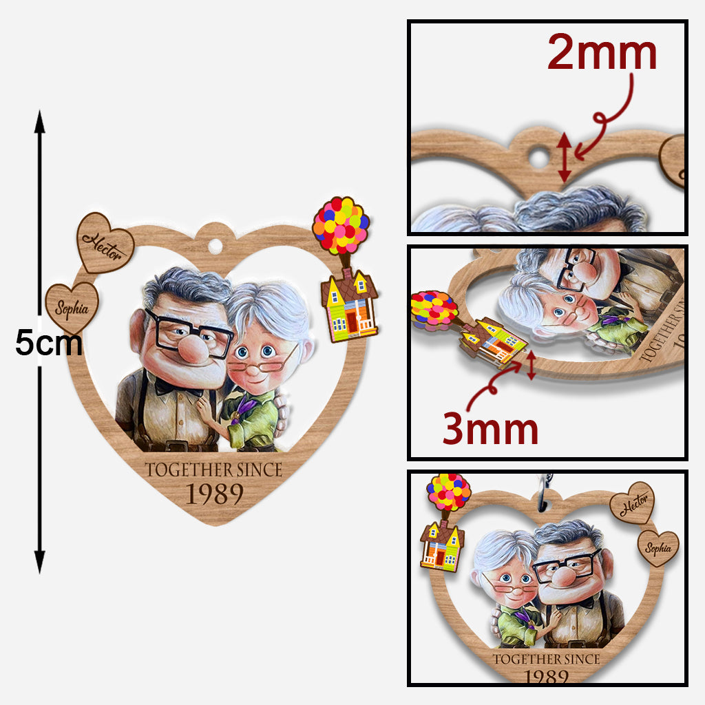 Personalized Couple Keychain Together Since Custom Name Gift Keychain GradoCreations