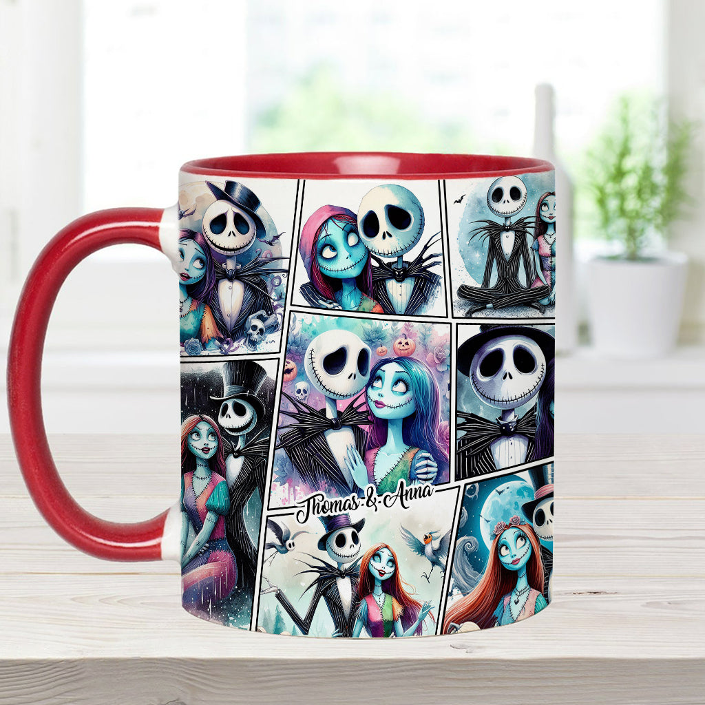 Personalized Nightmare Accent Mug Custom Name Halloween Gift Accent Mug GradoCreations