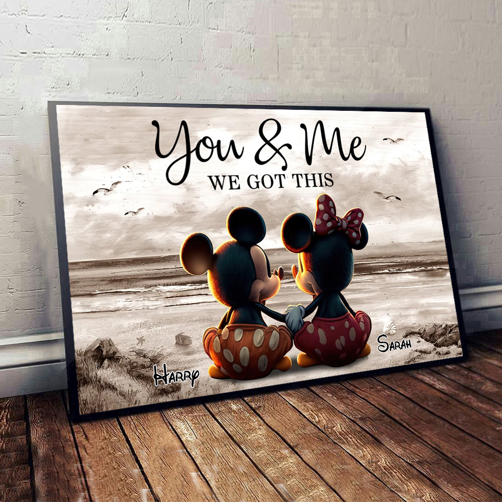Personalized Couple Beach Scene Canvas Vintage Art Gift Canvas And Poster GradoCreations