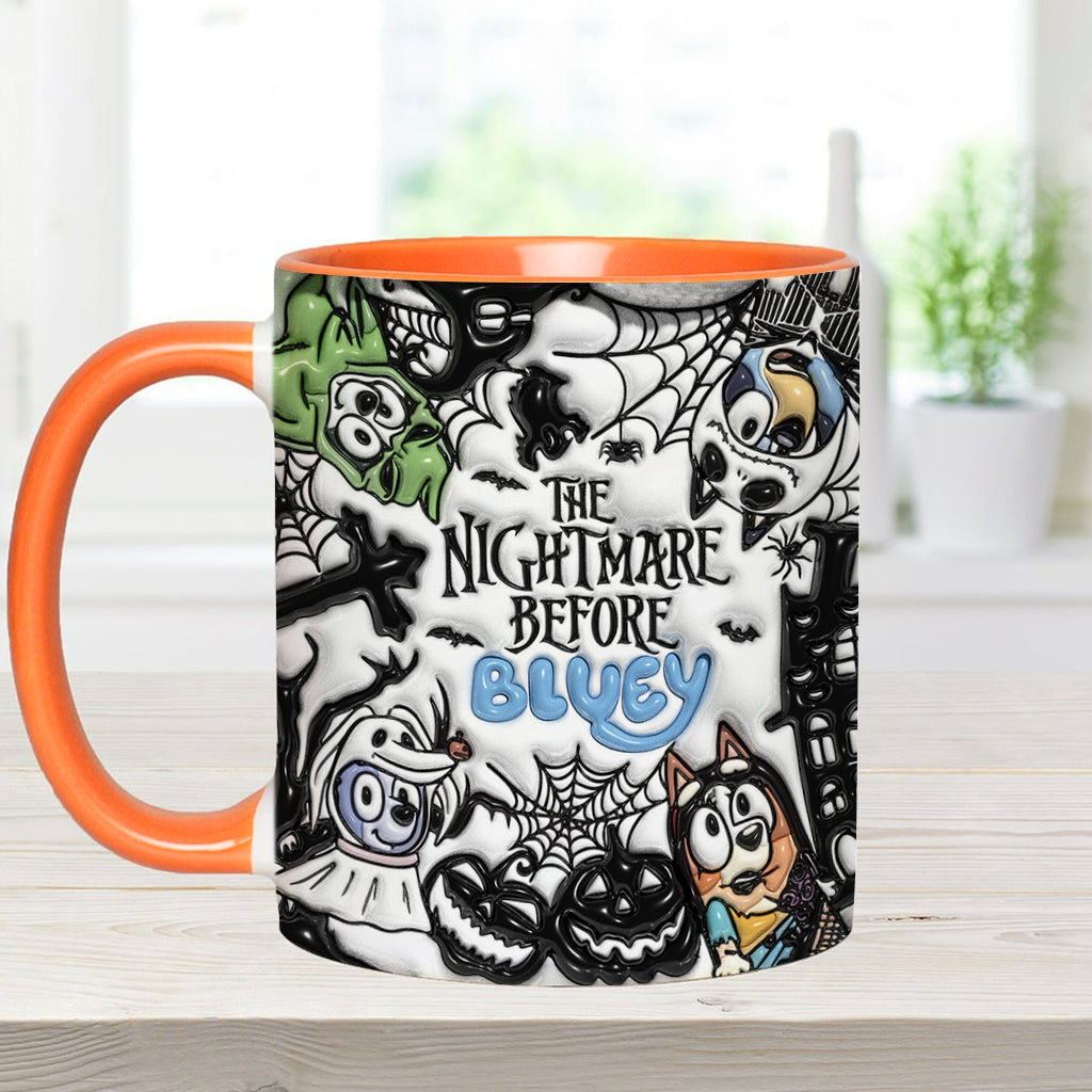 Personalized Nightmare Accent Mug Custom Name Gift for Halloween Accent Mug GradoCreations