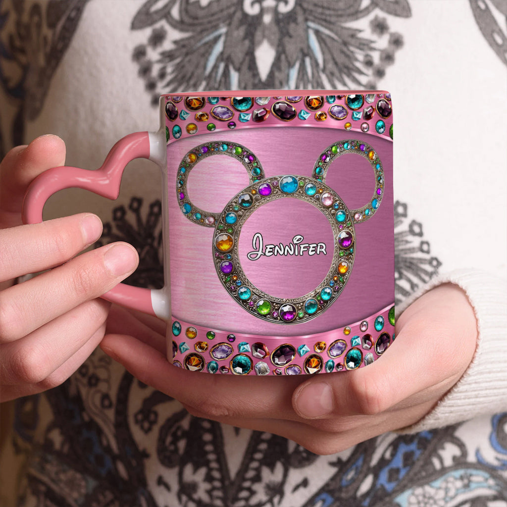 Personalized Heart Handle Mug Custom Name Gift for Mom Heart Handle Mug GradoCreations