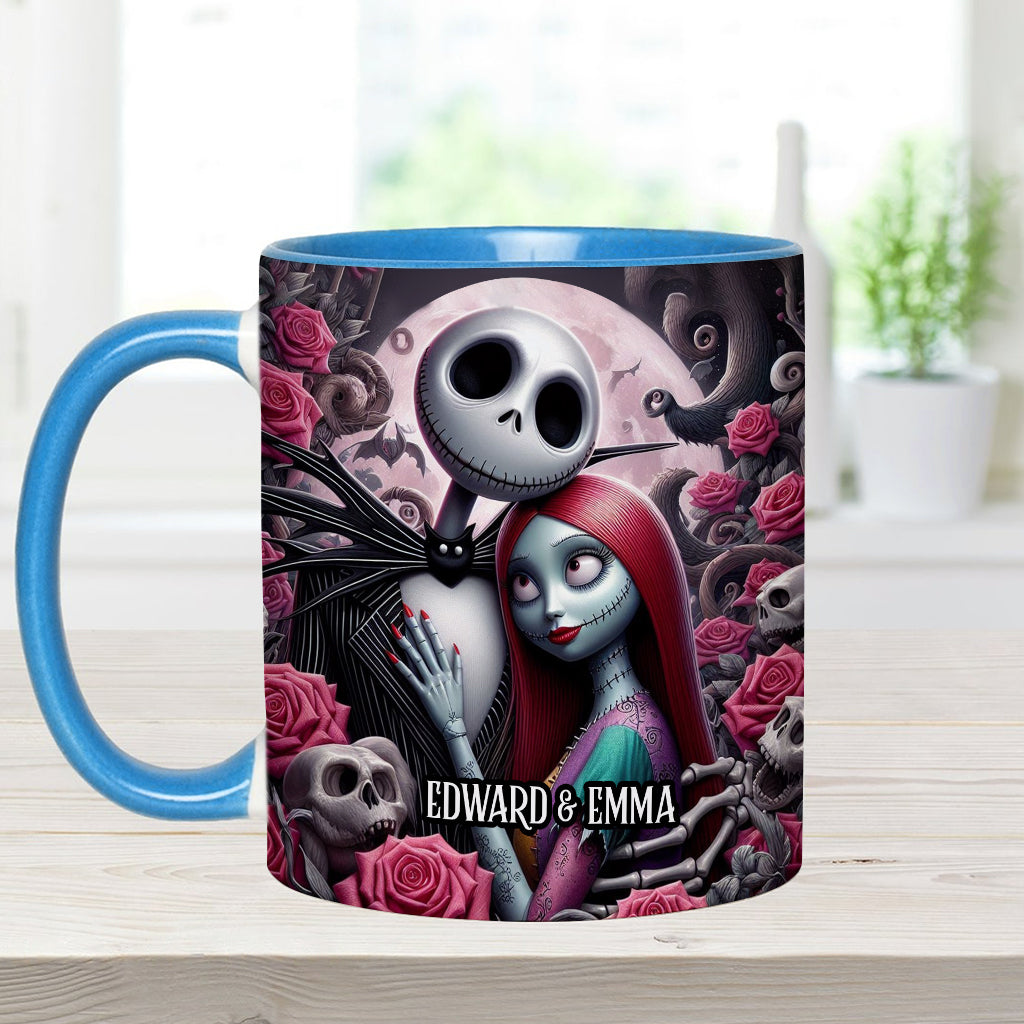 Personalized Nightmare Accent Mug Custom Names Gift for Couples Accent Mug GradoCreations