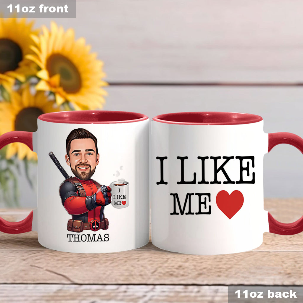 Personalized Accent Mug I Like Me Custom Photo Gift Accent Mug GradoCreations