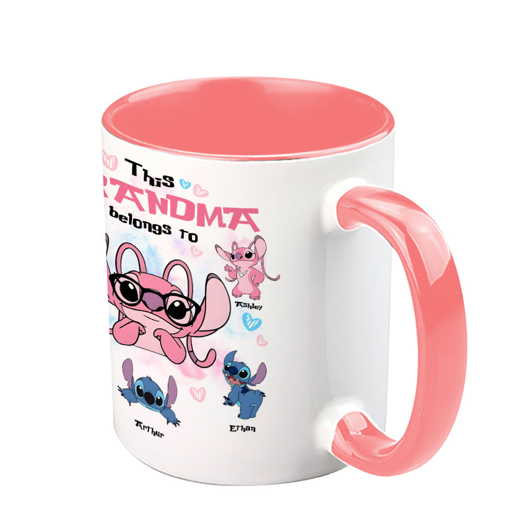 Personalized Accent Mug This Grandma Belongs To Custom Name Gift Accent Mug GradoCreations