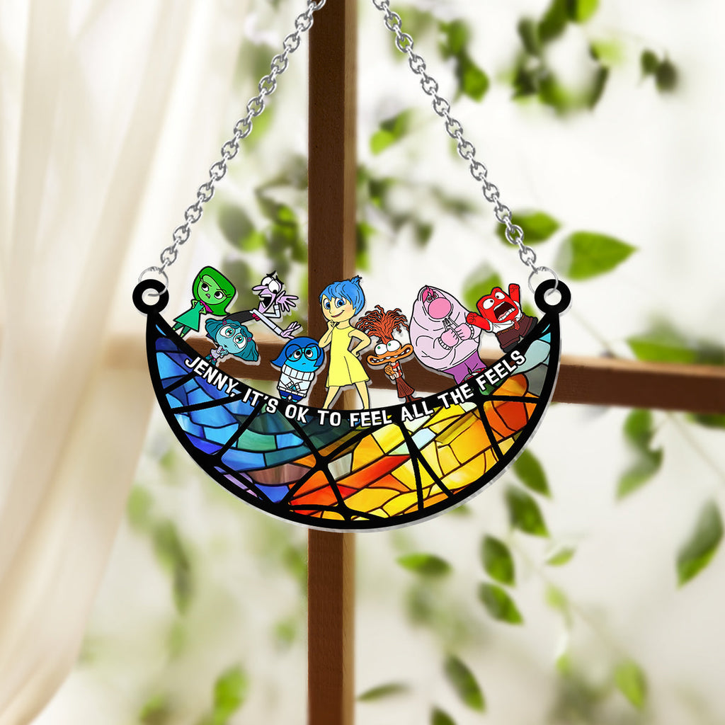 Personalized Window Hanging Suncatcher Ornament for Home Decor Window Hanging Suncatcher Ornament GradoCreations