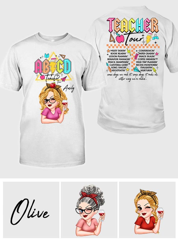 Personalized Teacher T-shirt & Hoodie Custom Name Gift for Teacher T-shirt And Hoodie GradoCreations
