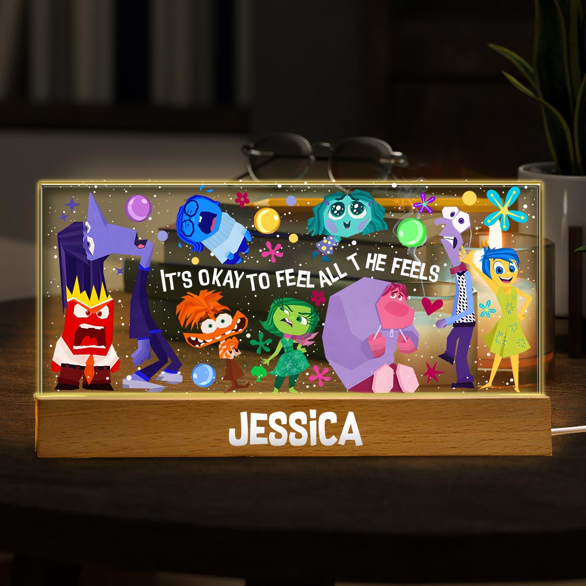Personalized Shaped LED Night Light Custom Name Gift for Mom Shaped Led Night Light GradoCreations