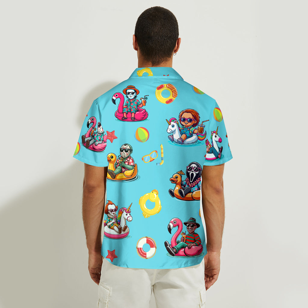 Personalized Horror Hawaiian Shirt Custom Name Gift for Him Hawaiian Shirt GradoCreations