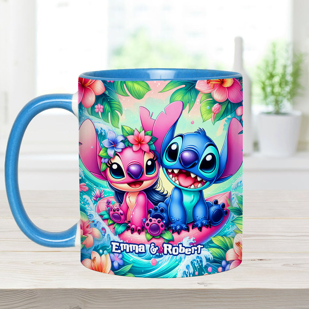 Personalized Ohana Accent Mug Custom Name Gift for Couple Accent Mug GradoCreations