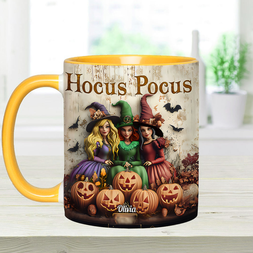 Personalized Hocus Pocus Witches Accent Mug Custom Name Gift Accent Mug GradoCreations