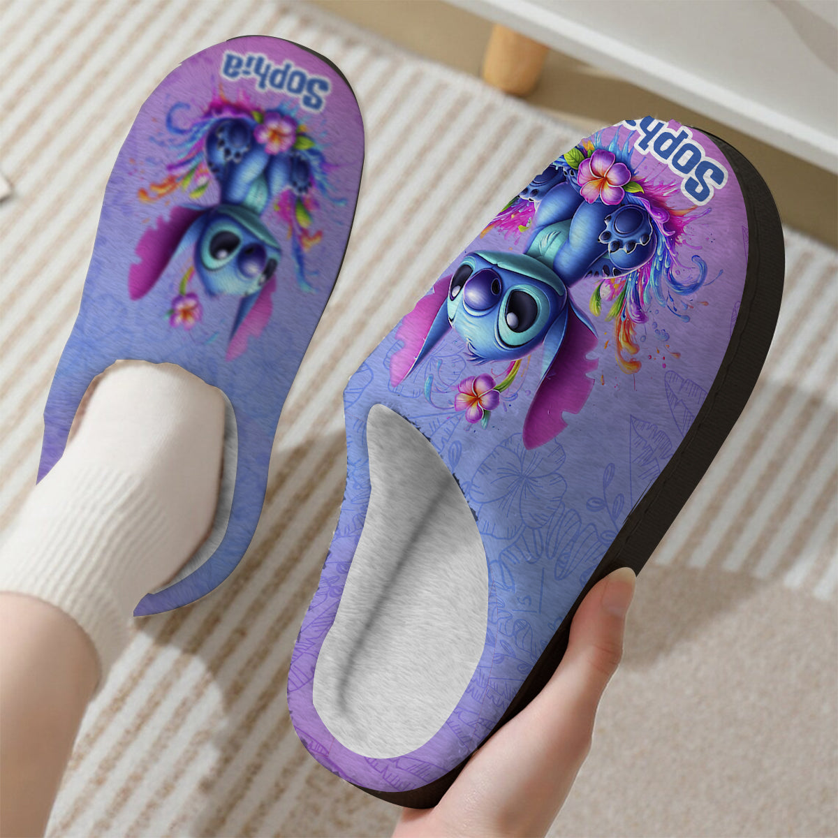Personalized Cozy Slippers with Custom Name for Kids Slippers GradoCreations