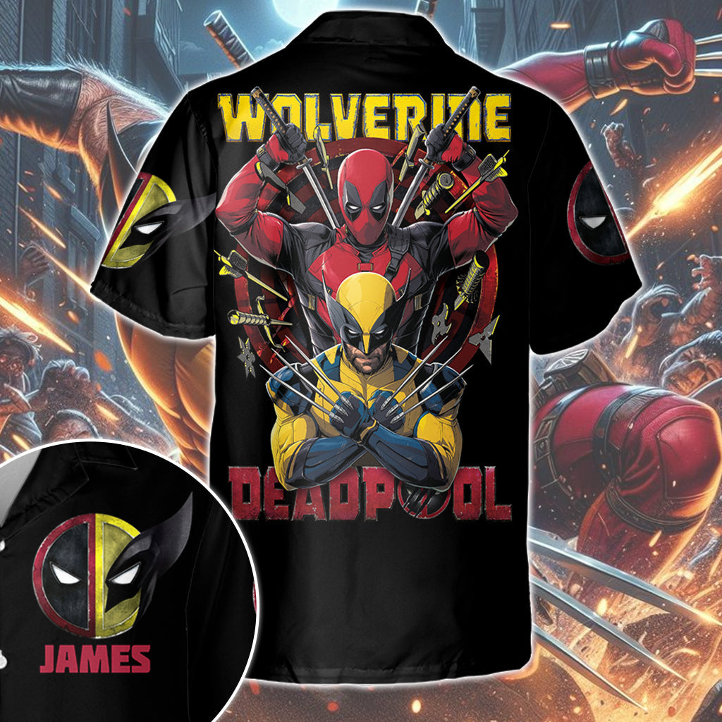 Personalized Marvel Character Hawaiian Shirt Custom Name Gift Hawaiian Shirt GradoCreations