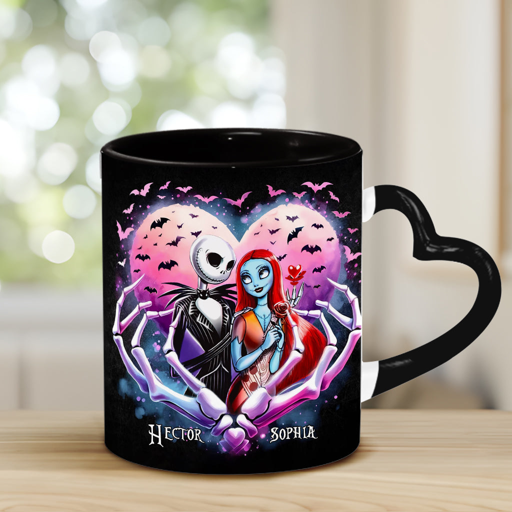 Personalized Heart Handle Mug Custom Couple Gift for Valentine's Day Heart Handle Mug GradoCreations