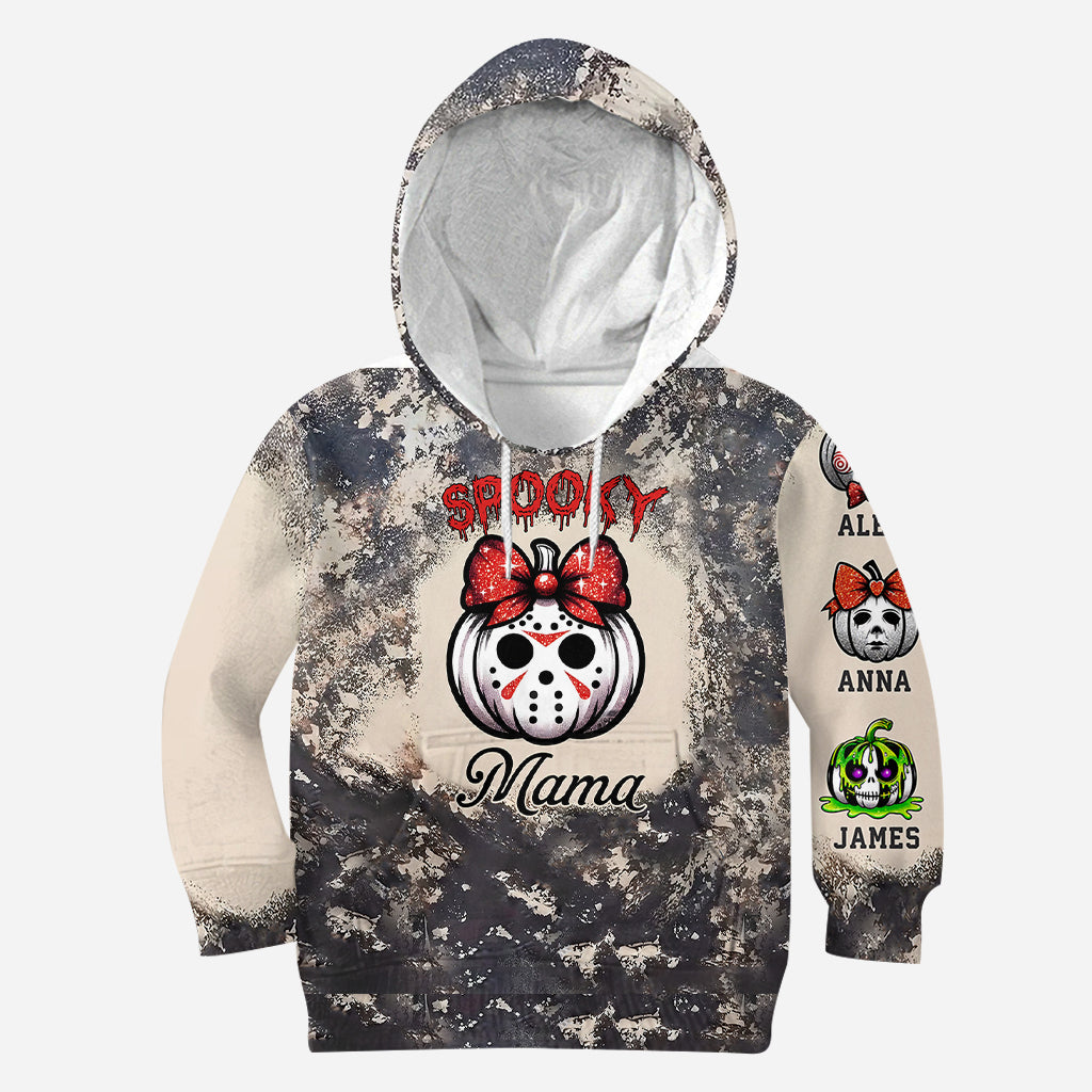 Personalized Spooky Mama All Over Shirt for Mom | Custom Name Gift All Over Shirt GradoCreations