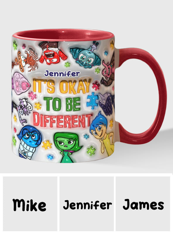 Personalized Autism Awareness Accent Mug Custom Name Gift for Kids Accent Mug GradoCreations