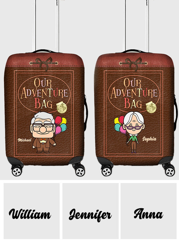 Personalized Adventure Luggage Cover Custom Name Travel Gift Luggage Cover GradoCreations