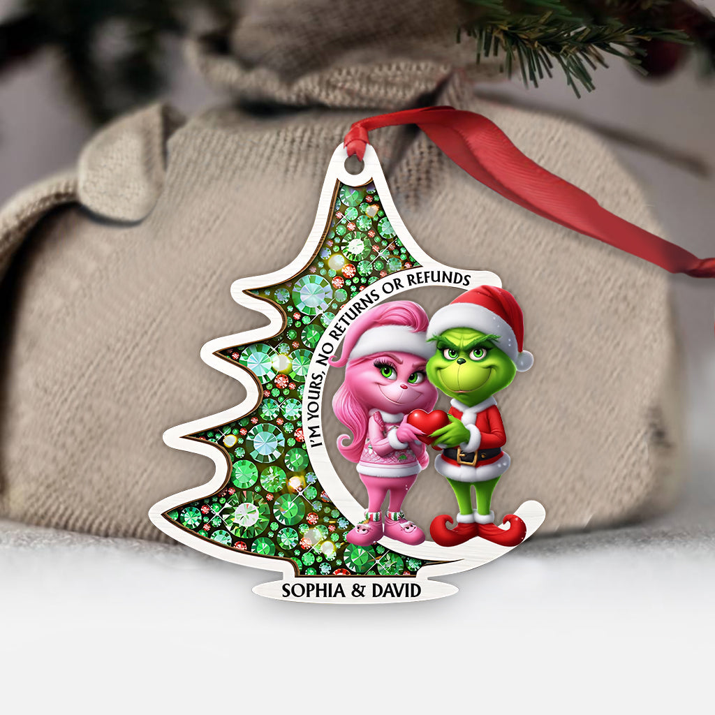 Personalized Grinch Christmas Tree Ornament Custom Gift Ornament GradoCreations