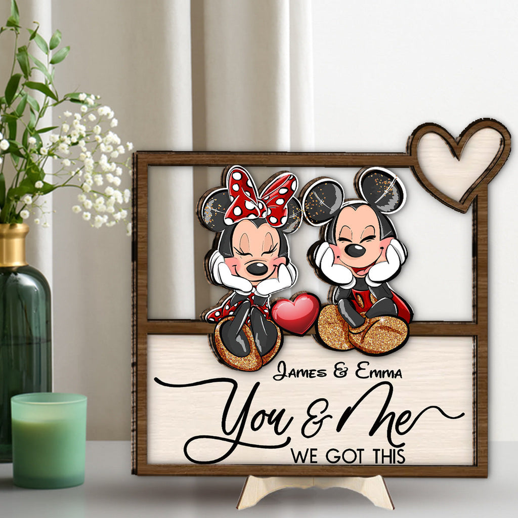 Personalized Mickey Mouse Ears Wood Sign Custom Name Gift 2 Layered Wood Sign GradoCreations