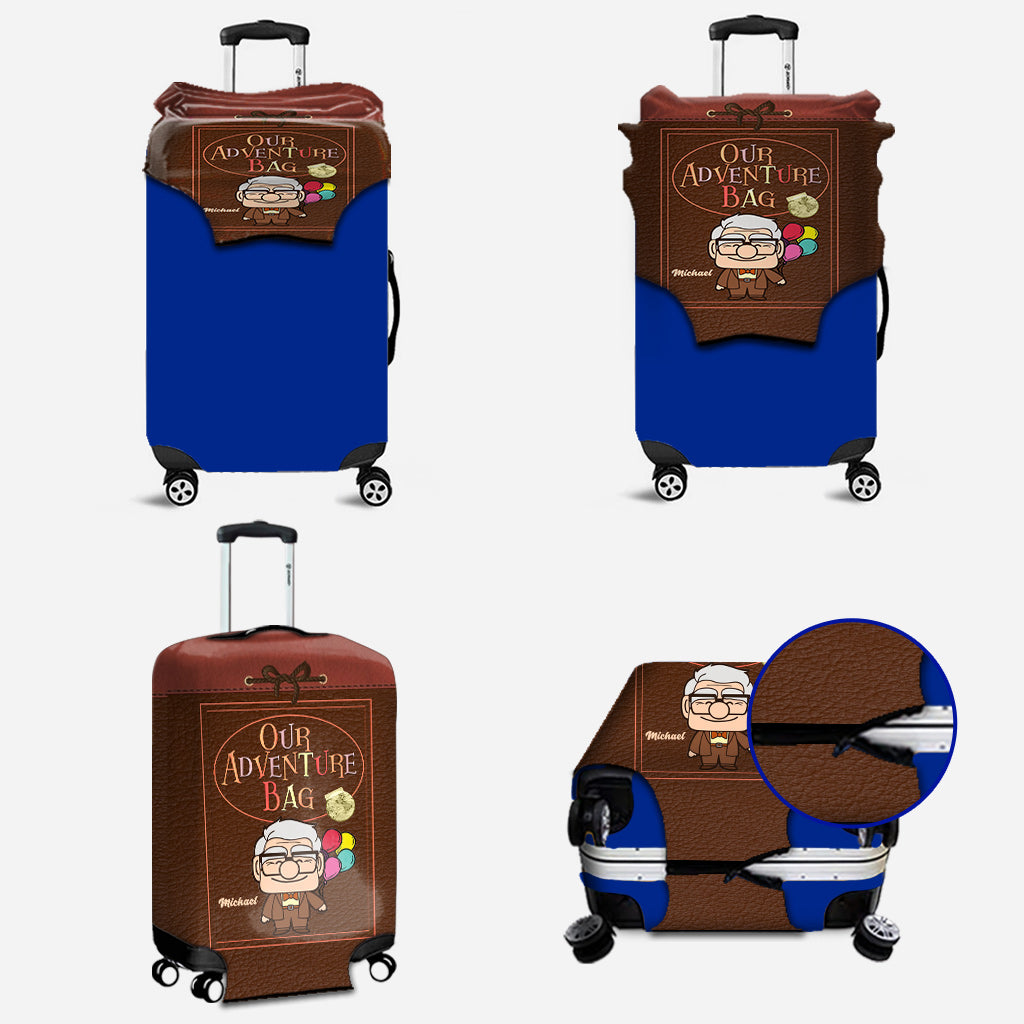 Personalized Adventure Luggage Cover Custom Name Travel Gift Luggage Cover GradoCreations