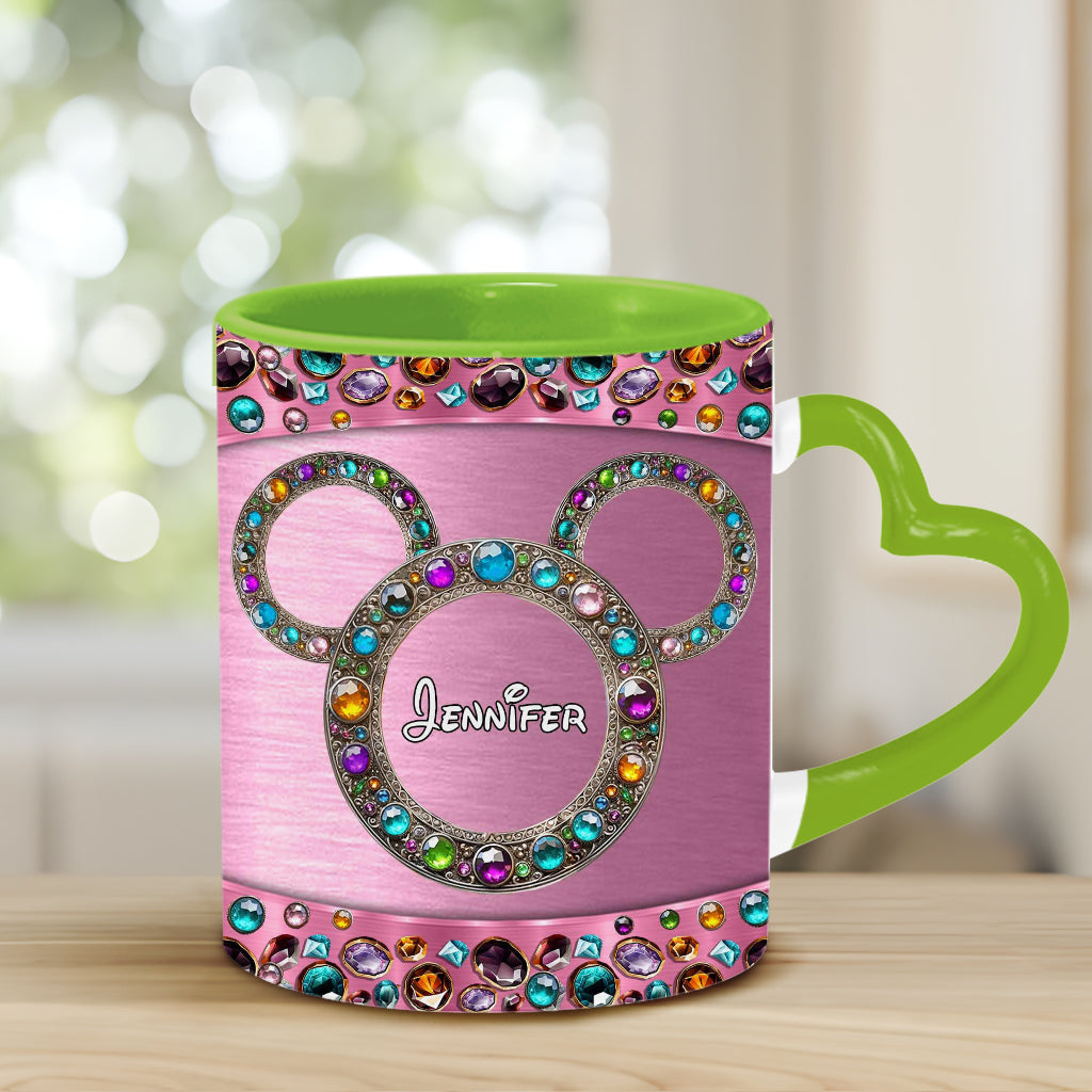 Personalized Heart Handle Mug Custom Name Gift for Mom Heart Handle Mug GradoCreations