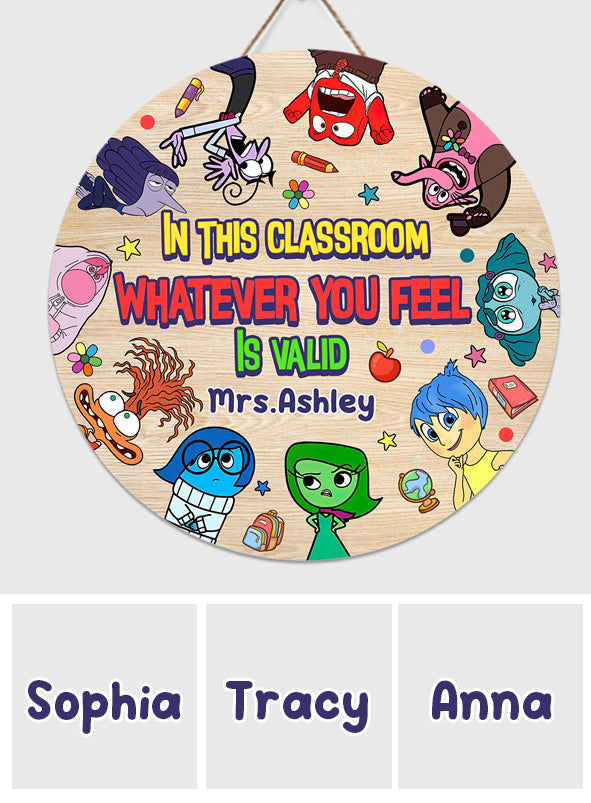Personalized Round Wood Sign Classroom Decor Gift for Teacher Round Wood Sign GradoCreations