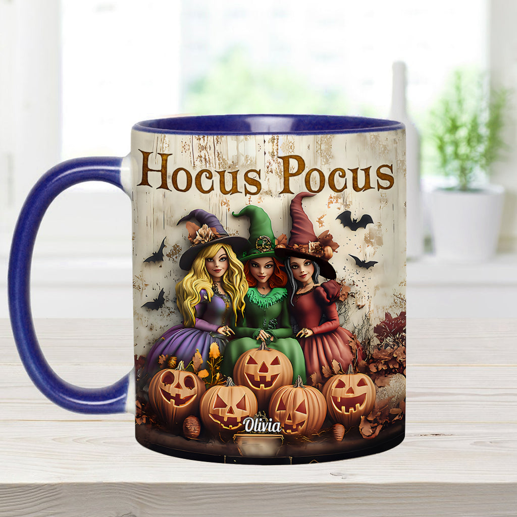 Personalized Hocus Pocus Witches Accent Mug Custom Name Gift Accent Mug GradoCreations