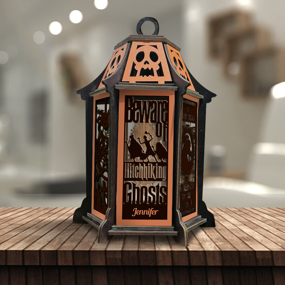 Personalized Laser Cut Wooden Lantern Gift for Halloween Laser Cut Lantern GradoCreations