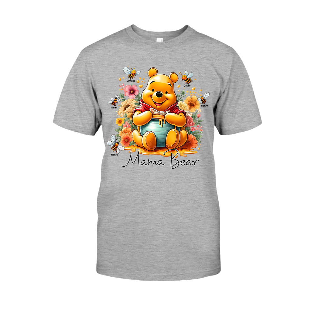 Personalized Mama Bear T-Shirt & Hoodie with Floral Design for Mom T-shirt & Hoodie GradoCreations