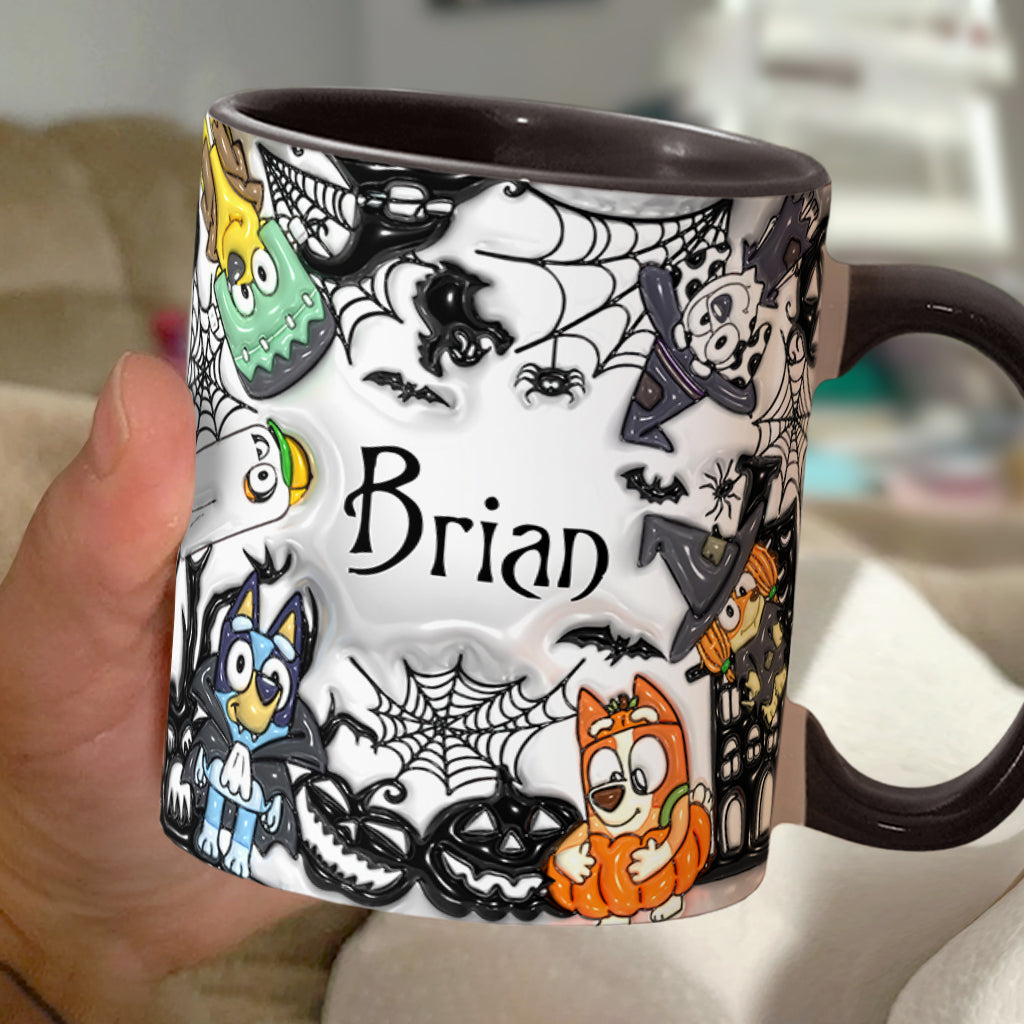 Personalized Halloween Accent Mug with Custom Name Gift Accent Mug GradoCreations