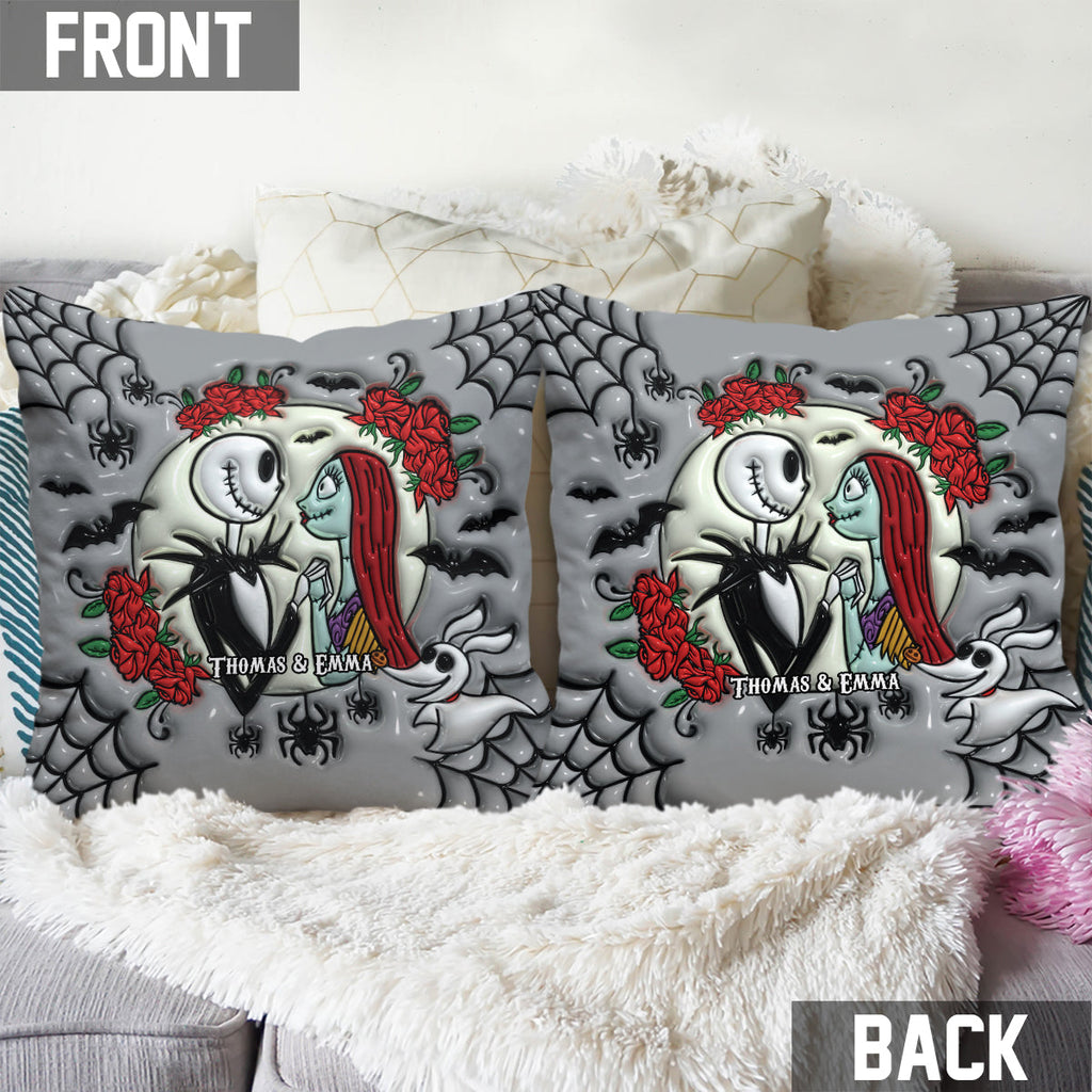 Personalized Nightmare Throw Pillow Custom Name Gift for Anniversary Halloween Throw Pillow GradoCreations