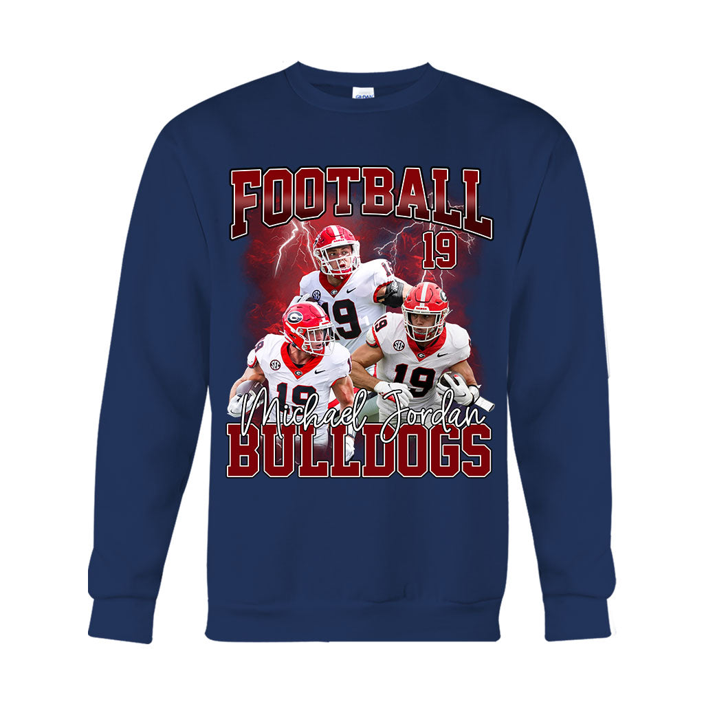 Personalized Football T-Shirt and Hoodie Custom Game Day Gift T-shirt & Hoodie GradoCreations
