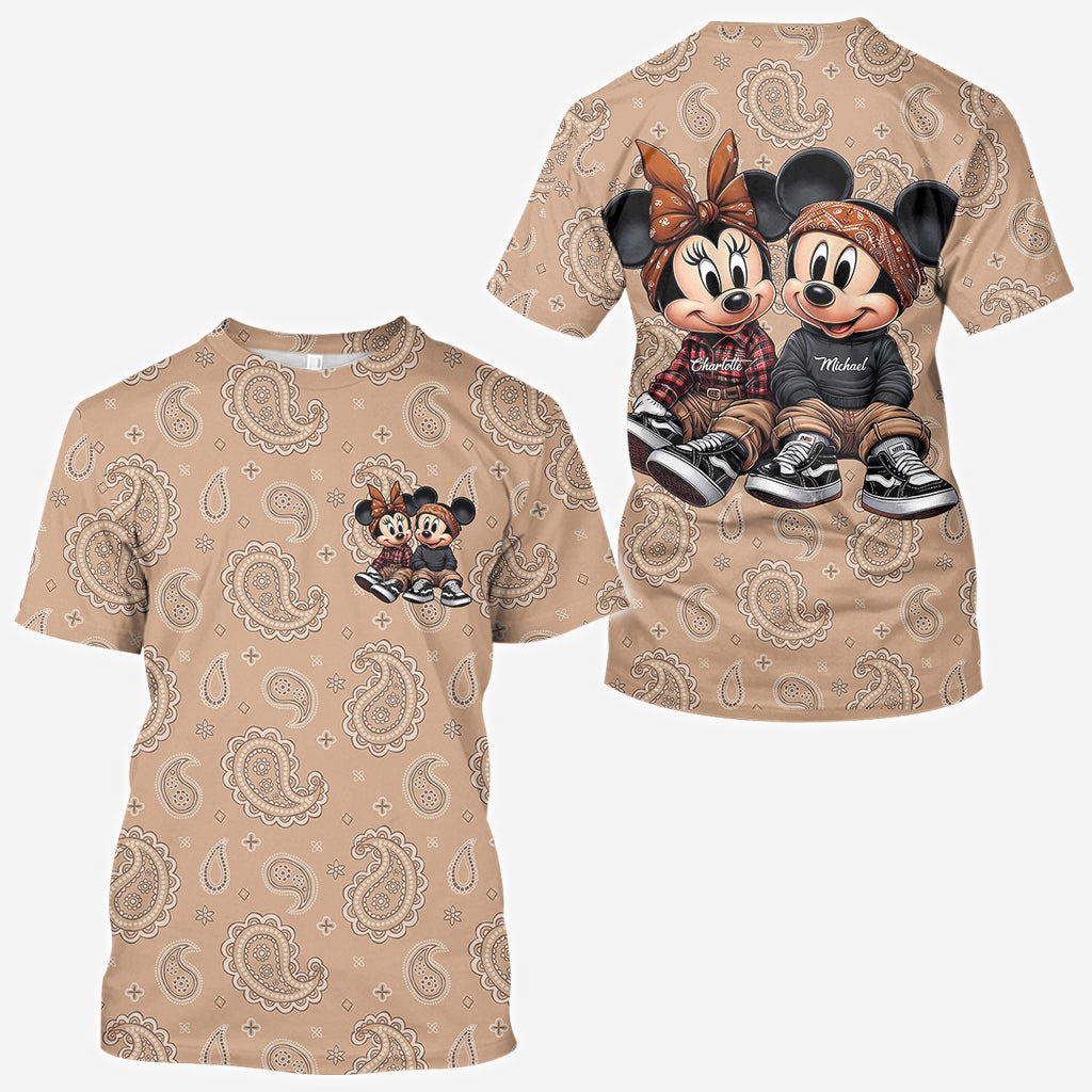 Personalized All Over Shirt Cute Mouse Couple Gift for Anniversary All Over Shirt GradoCreations