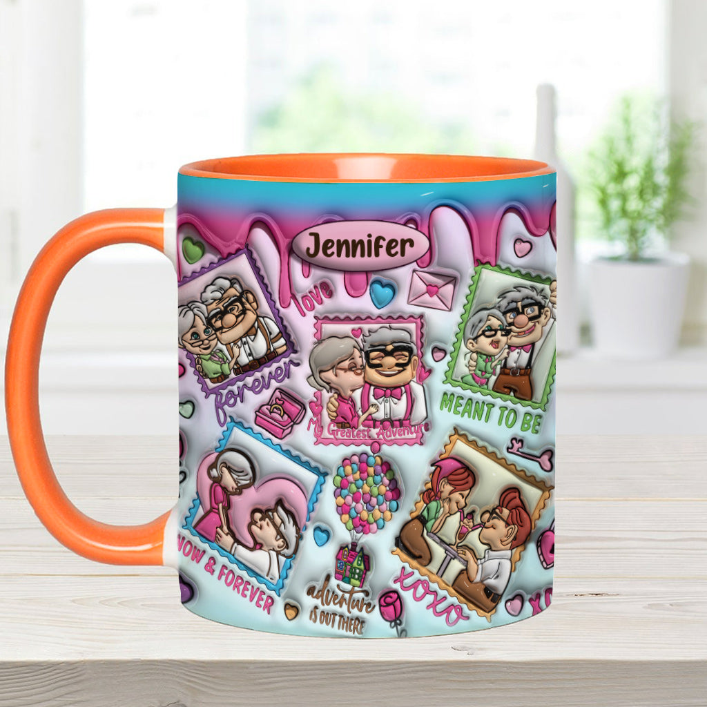 Personalized Two-Tone Accent Mug Custom Name Gift for Couples Accent Mug GradoCreations