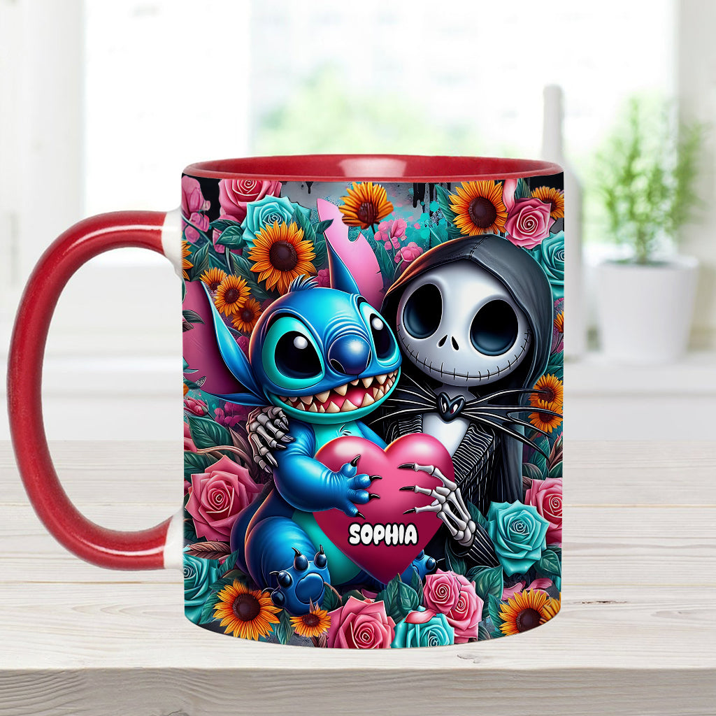 Personalized Nightmare Accent Mug Custom Name Gift for Halloween Accent Mug GradoCreations