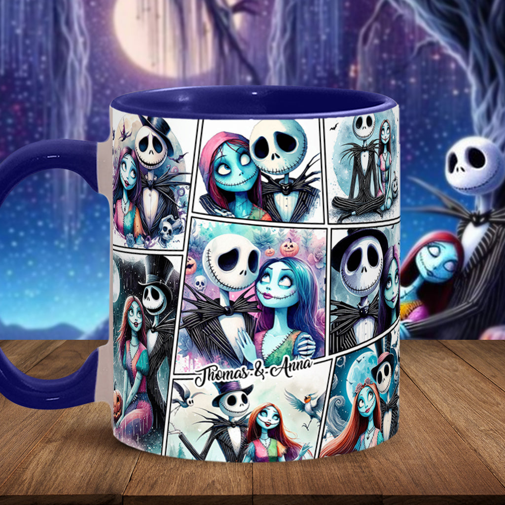 Personalized Nightmare Accent Mug Custom Name Halloween Gift Accent Mug GradoCreations