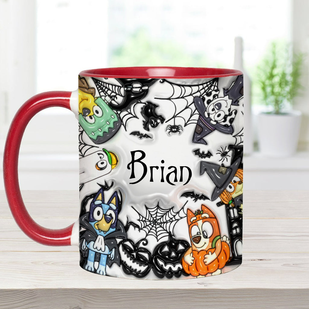 Personalized Halloween Accent Mug with Custom Name Gift Accent Mug GradoCreations
