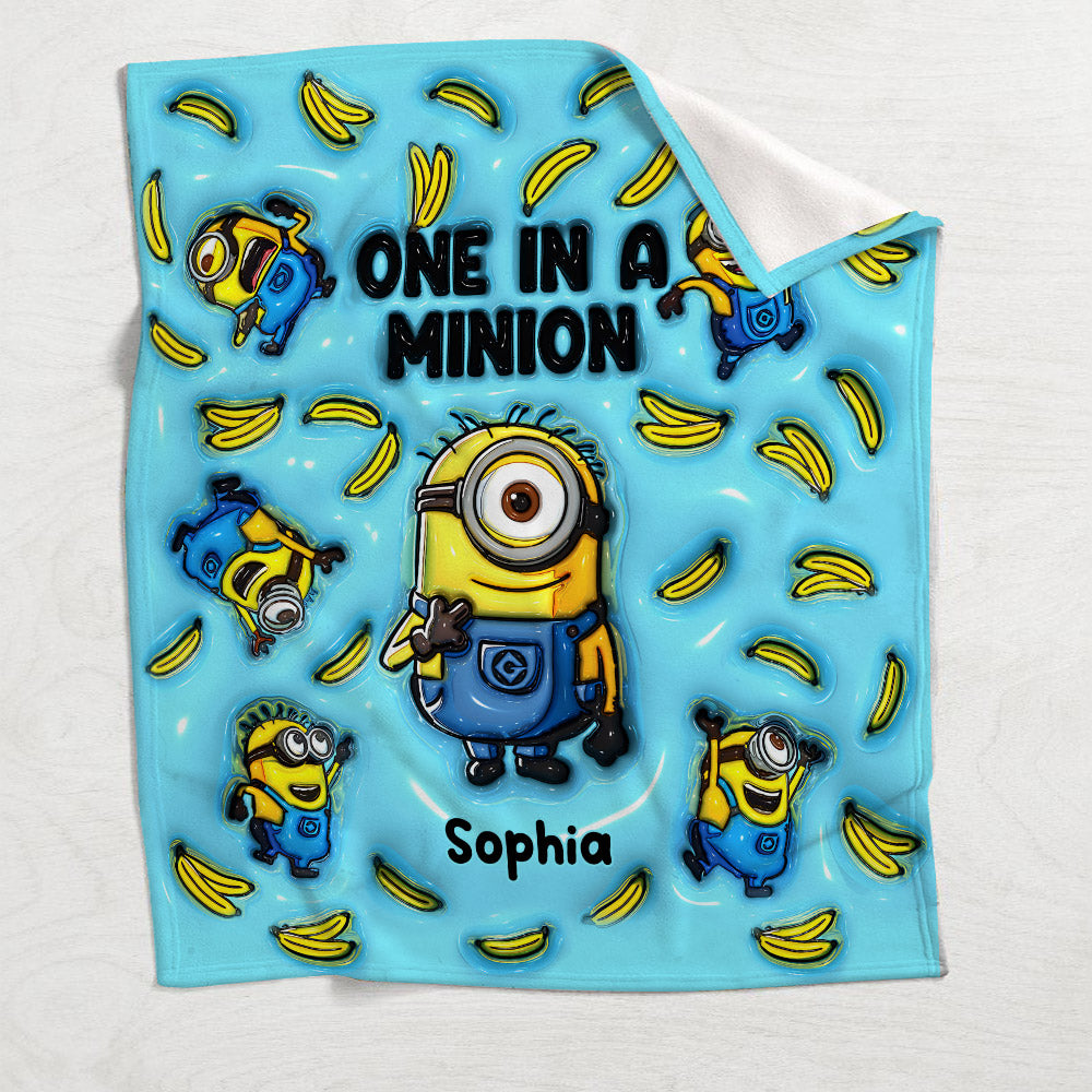 Personalized One In A Minion Blanket Custom Name Gift Blanket GradoCreations